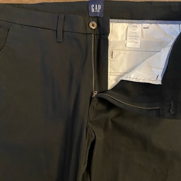 GAP Black flat front men’s dress pants waist 36 length 30 - Picture 6 of 8